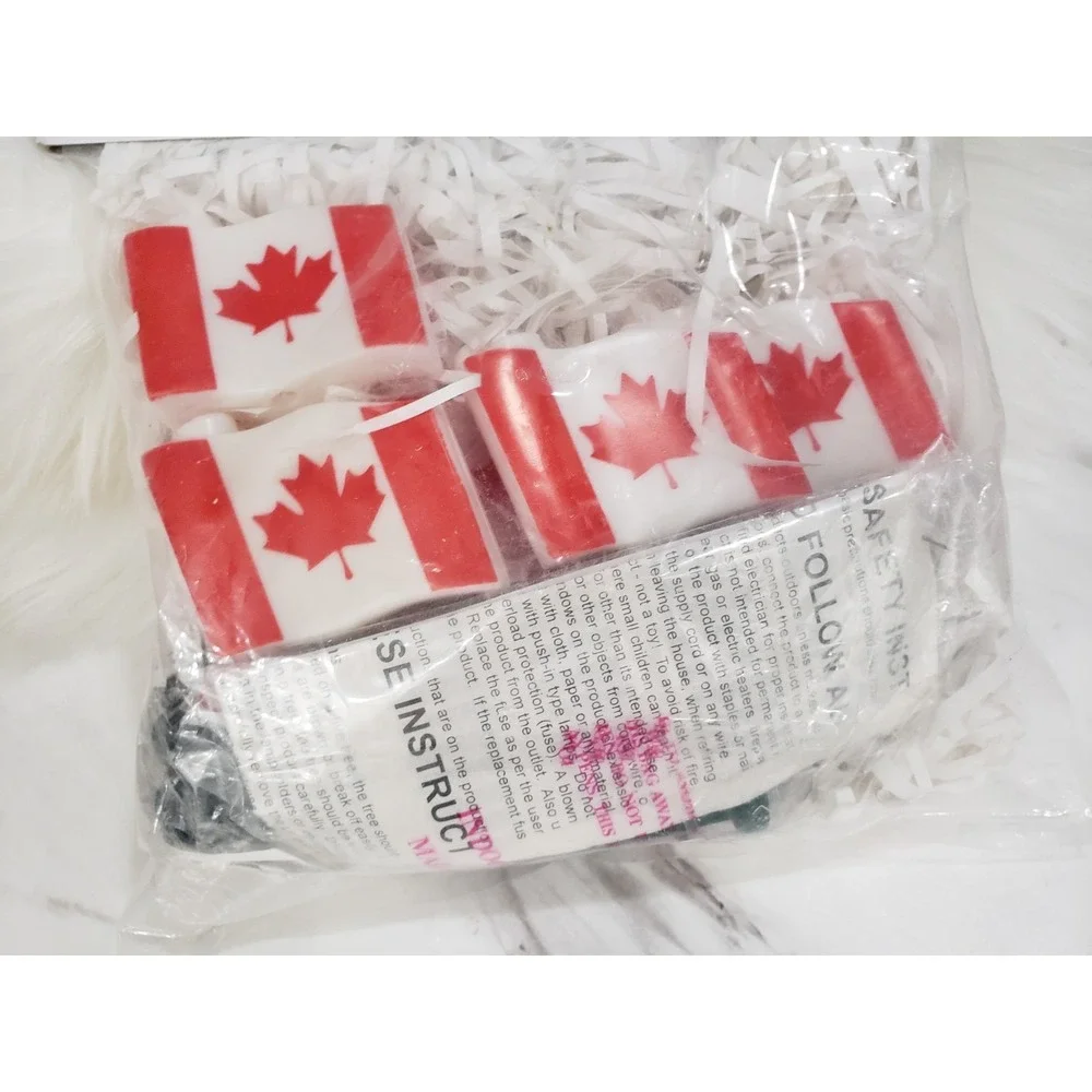 NEW Vintage Canada Canadian‎ STRING LIGHTS light up porch decor party